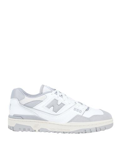 New Balance 550 Man Sneakers White Size 9 Leather, Textile Fibers