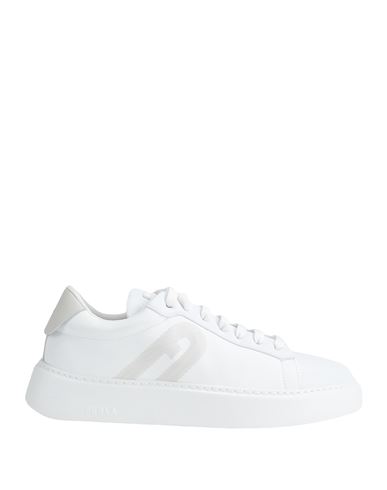 Furla Sport Lace-up Sneaker T.3 Woman Sneakers White Size 7 Polyurethane, Leather
