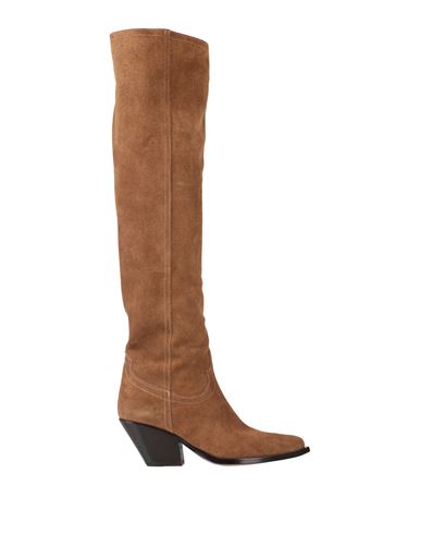 Shop Sonora Woman Boot Camel Size 8 Leather In Beige