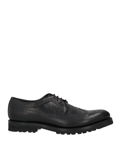 Ortigni Man Lace-up Shoes Black Size 12 Leather