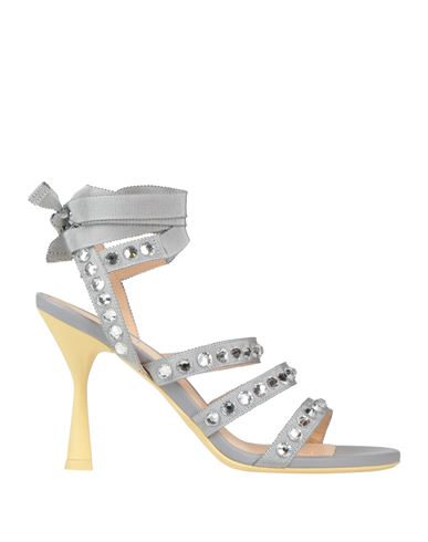 Agl Attilio Giusti Leombruni Agl Woman Sandals Light Grey Size 7.5 Textile Fibers