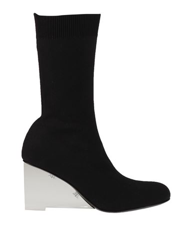 Alexander Mcqueen Woman Ankle Boots Black Size 10 Textile Fibers