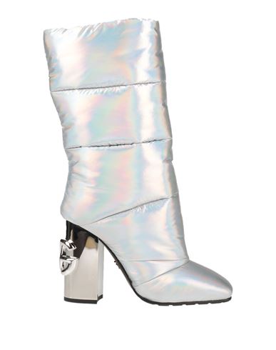 Dolce & Gabbana Woman Ankle Boots Silver Size 7.5 Polyester, Polyamide, Polyurethane