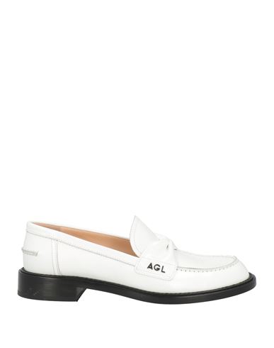 Agl Attilio Giusti Leombruni Agl Woman Loafers White Size 7 Leather