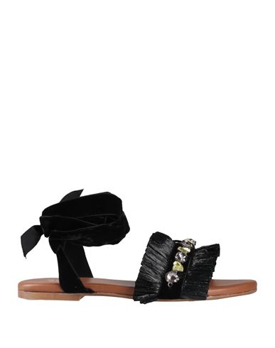 Gipsy Rose Woman Sandals Black Size 6 Textile Fibers