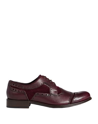 Shop Dolce & Gabbana Man Lace-up Shoes Burgundy Size 8.5 Leather In Red