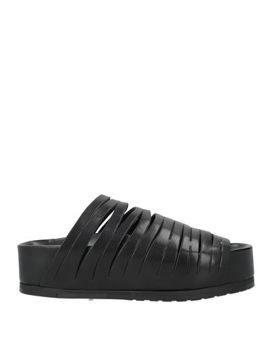 Shop Sacai Woman Sandals Black Size 8 Bovine Leather
