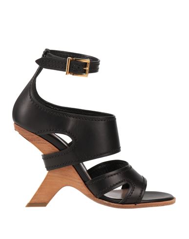 Alexander Mcqueen Woman Sandals Black Size 8 Leather