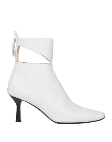 Agl Attilio Giusti Leombruni Agl Woman Ankle Boots White Size 10 Leather