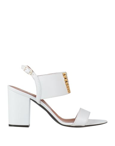 Via Roma 15 Woman Sandals White Size 9 Leather