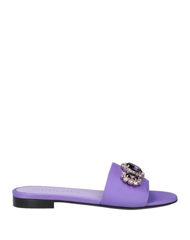 Shop Roberto Festa Woman Sandals Lilac Size 6 Leather In Purple