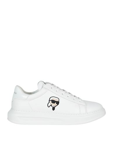 Shop Karl Lagerfeld Man Sneakers White Size 9 Leather