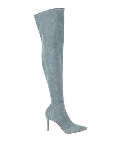 Gianvito Rossi Woman Boot Blue Size 11 Textile Fibers