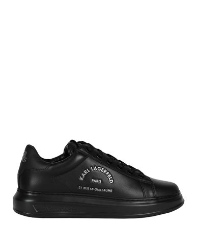 Karl Lagerfeld Man Sneakers Black Size 13 Leather