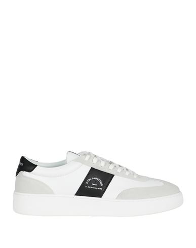 Karl Lagerfeld Man Sneakers Light Grey Size 12 Leather