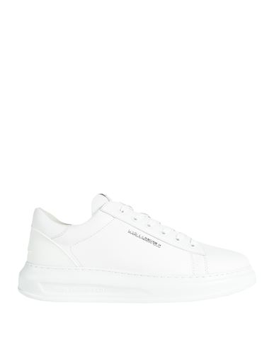 Shop Karl Lagerfeld Man Sneakers White Size 9 Leather