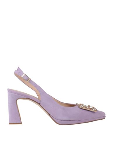 Shop Marian Woman Pumps Lilac Size 8 Leather In Purple