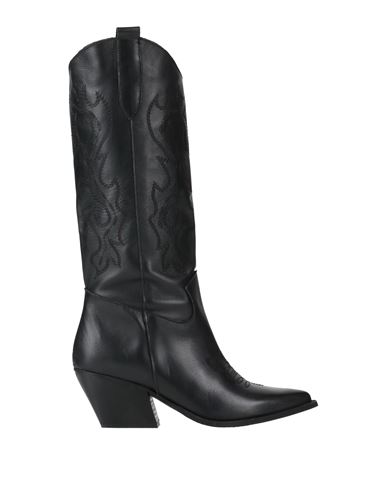 Geneve Woman Boot Black Size 8 Leather