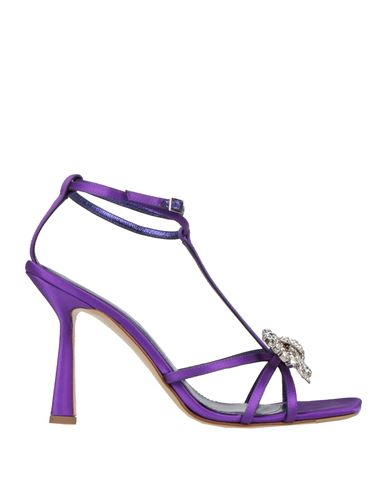 Aldo Castagna Woman Sandals Purple Size 9 Textile Fibers
