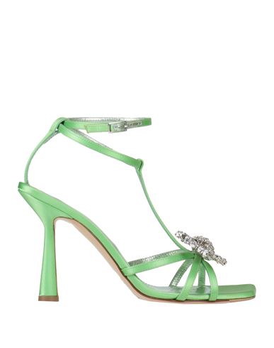 Aldo Castagna Woman Sandals Light Green Size 10 Textile Fibers