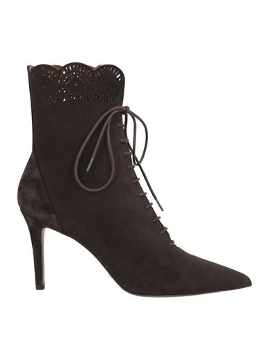 L'autre Chose L' Autre Chose Woman Ankle Boots Dark Brown Size 10 Leather