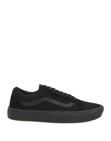 Vans Woman Sneakers Black Size 8.5 Leather, Textile Fibers
