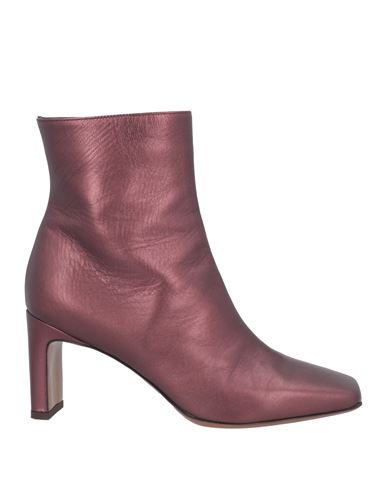 L'autre Chose L' Autre Chose Woman Ankle Boots Deep Purple Size 9 Leather