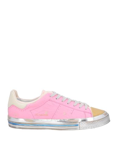 Hidnander Woman Sneakers Pink Size 6 Leather, Textile Fibers