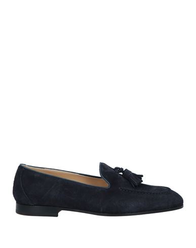 Shop Doucal's Woman Loafers Navy Blue Size 7 Leather