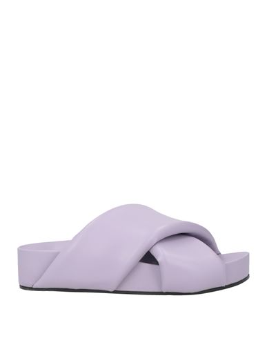 Shop Jil Sander Woman Sandals Lilac Size 6 Leather In Purple
