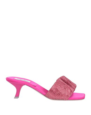 Sebastian Milano Woman Sandals Fuchsia Size 11 Textile Fibers In Pink