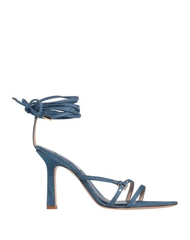 Sebastian Milano Woman Sandals Blue Size 8 Textile Fibers