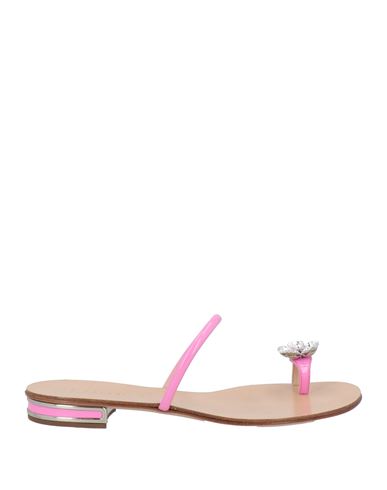 Casadei Woman Thong Sandal Pink Size 5 Leather In Pink