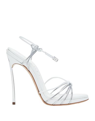 Casadei Woman Sandals White Size 9.5 Leather