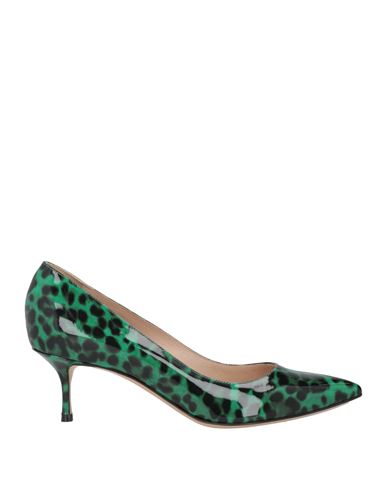 Casadei Woman Pumps Emerald Green Size 6 Leather