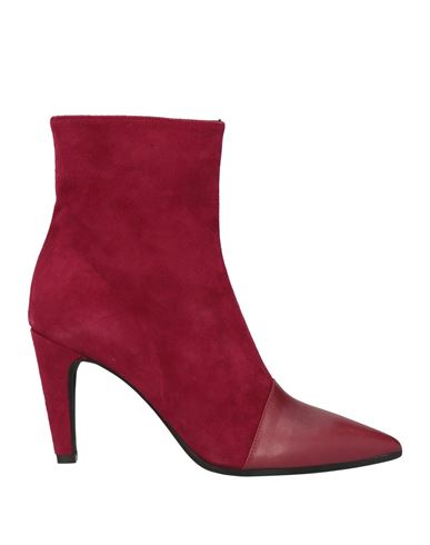 Shop Naif Woman Ankle Boots Burgundy Size 7 Leather In Red