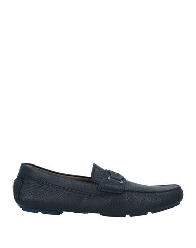 Baldinini Man Loafers Midnight Blue Size 7 Leather