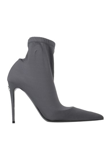Shop Dolce & Gabbana Woman Ankle Boots Grey Size 6.5 Textile Fibers