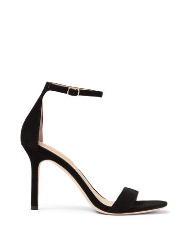 Lauren Ralph Lauren Allie Suede Sandal Woman Sandals Black Size 9.5 Leather