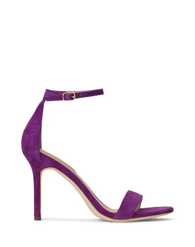Lauren Ralph Lauren Allie Suede Sandal Woman Sandals Purple Size 9.5 Leather