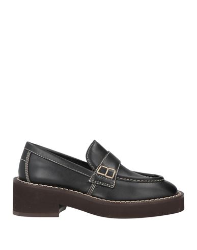 Mm6 Maison Margiela Woman Loafers Black Size 8 Leather