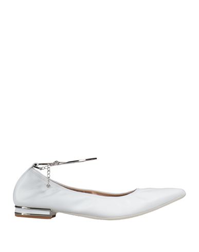 Casadei Woman Ballet Flats White Size 7.5 Leather