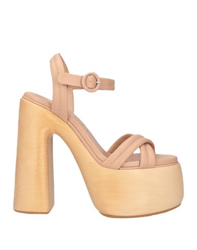 Casadei Woman Sandals Sand Size 8 Leather In Beige