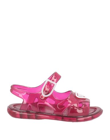 Shop Emporio Armani Toddler Girl Sandals Fuchsia Size 8.5c Rubber In Pink