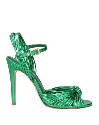 Ncub Woman Sandals Green Size 8 Textile Fibers