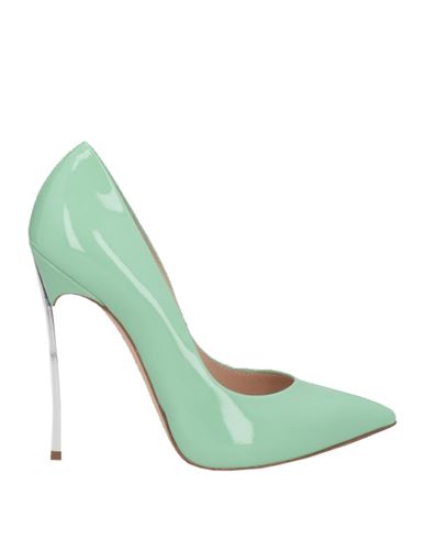 Casadei Woman Pumps Light Green Size 11 Leather