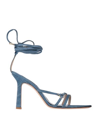 Sebastian Milano Woman Sandals Blue Size 10 Textile Fibers