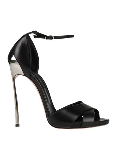 Casadei Woman Sandals Black Size 10.5 Leather
