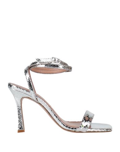 Bianca Di Woman Sandals Silver Size 10 Leather