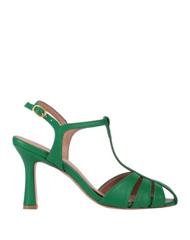 Bianca Di Woman Sandals Green Size 9 Leather